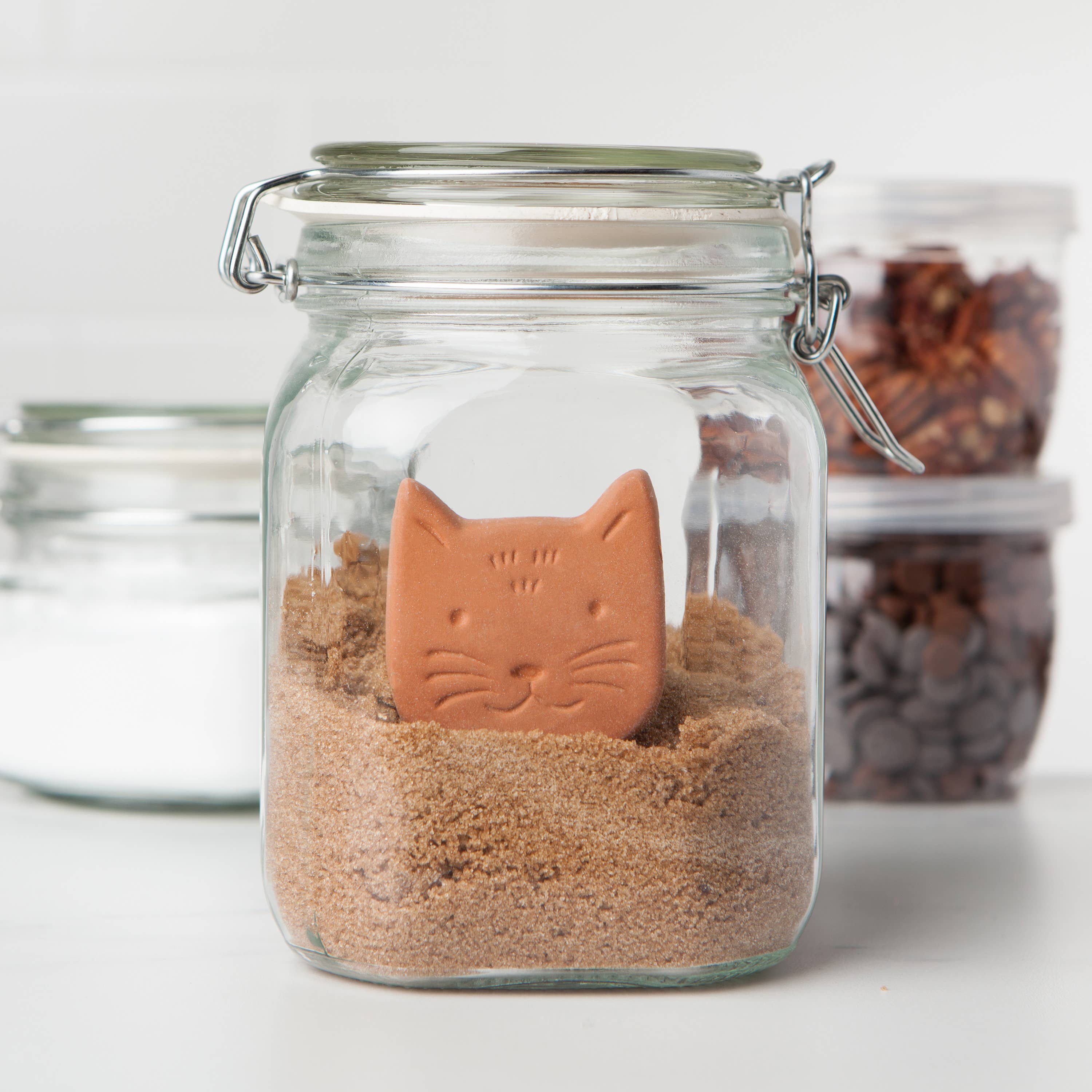 Now Designs by Danica - Wholesale Kitchen Tool/Gadget - Calvin Cat Terracotta Sugar Saver1