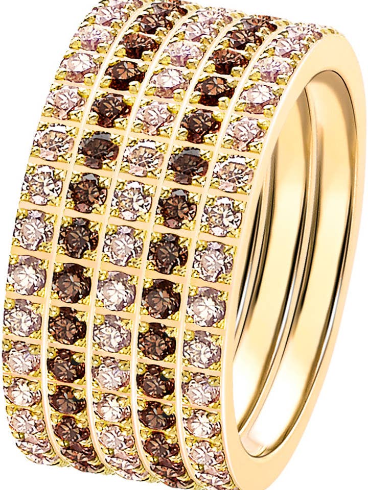 Gyllene påkostade lysande ring för wholesale av CAPRICCI