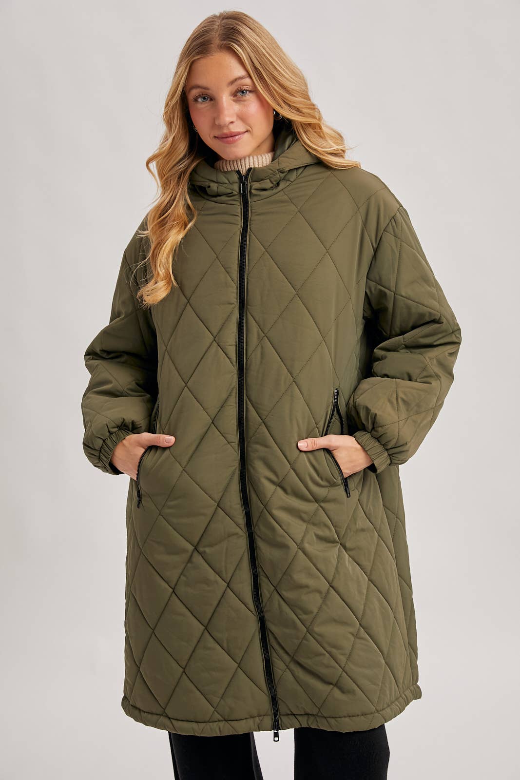 Bluivy – wholesale Puffer jacket – Women’s – LONGLINE QUILTED PUFFER JACKET28