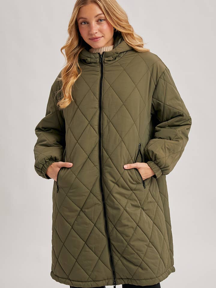 Bluivy – wholesale Puffer jacket – Women’s – LONGLINE QUILTED PUFFER JACKET28
