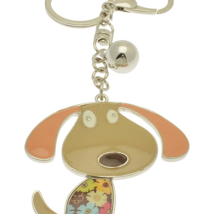 Brown Dog Keyring for wholesale by Miss Milly Limited