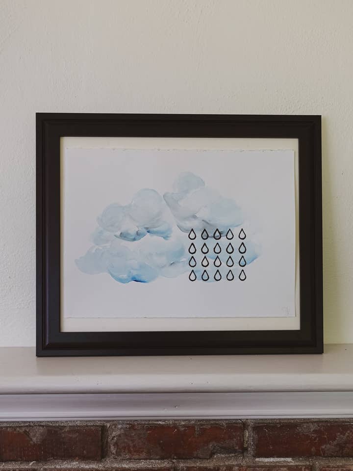 Clouds Large Original Hand Pressed Print for wholesale by Sharell Katelynn