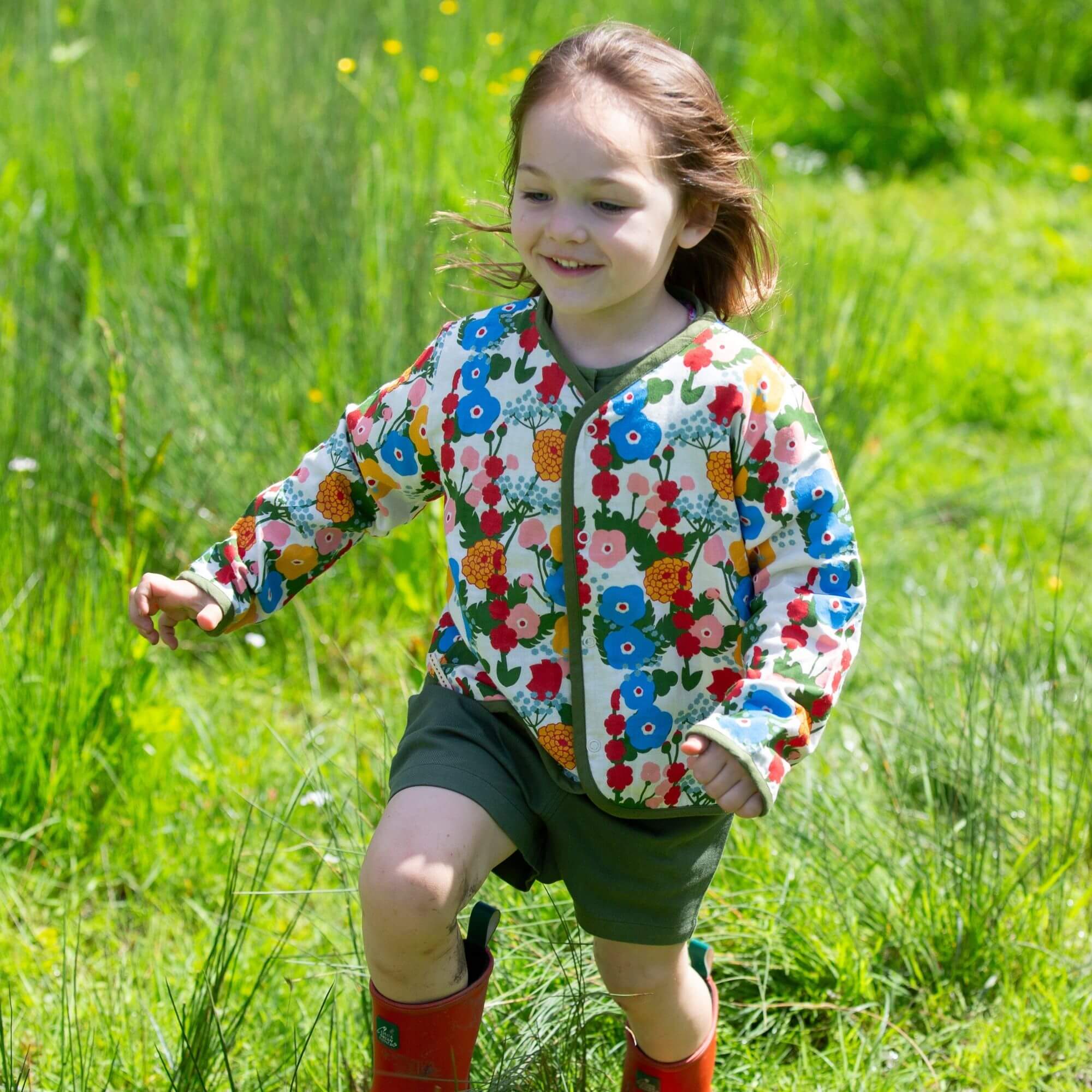 Flora And Fauna Reversible Collarless Spring Jacket for wholesale on Faire12