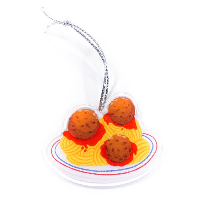 Spaghetti & Meatballs Christmas Ornament for wholesale by Grey Street Paper