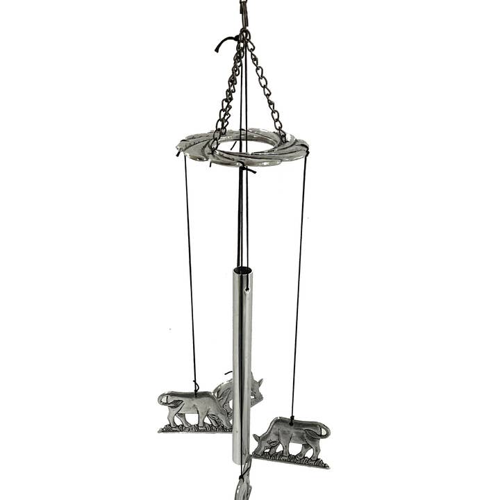 Cow Metal Wind Chime #PWCOW for wholesale by Astoria Gift Corporation