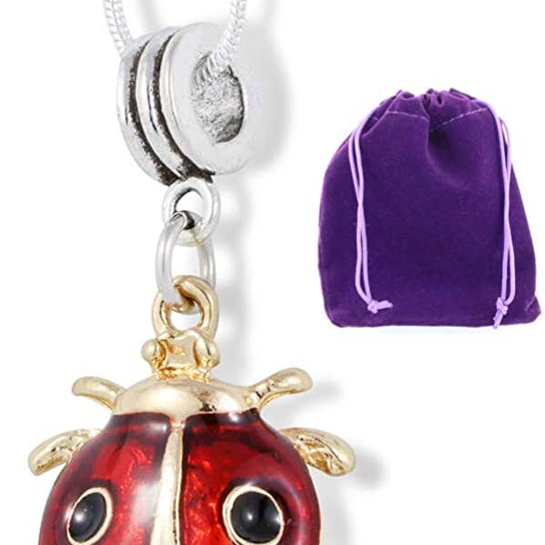 Dave The Bunny - Venta al por mayor Collares con colgantes/abalorios - Collar de mariquita | Joyas de mariquita Estos son grandes collares de insectos para mujeres y hombres con un colorido colgante de mariquita que combina bien con cualquier accesorio de disfraz de mariquita como un hermoso colgante de señora Bug