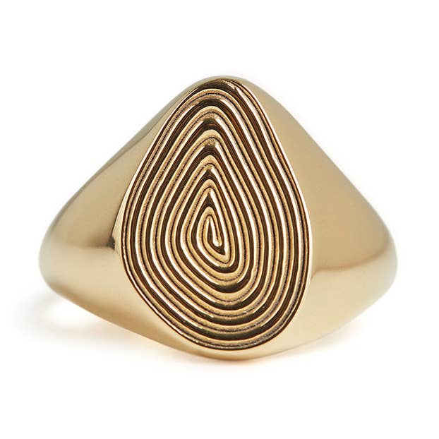 Spiraalvormige pinkring goud voor wholesale door Rachel Entwistle Jewellery