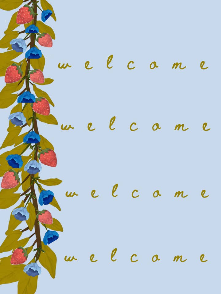 welcome (blank greeting card) for wholesale by Pretty Paper By Veronica WSNC