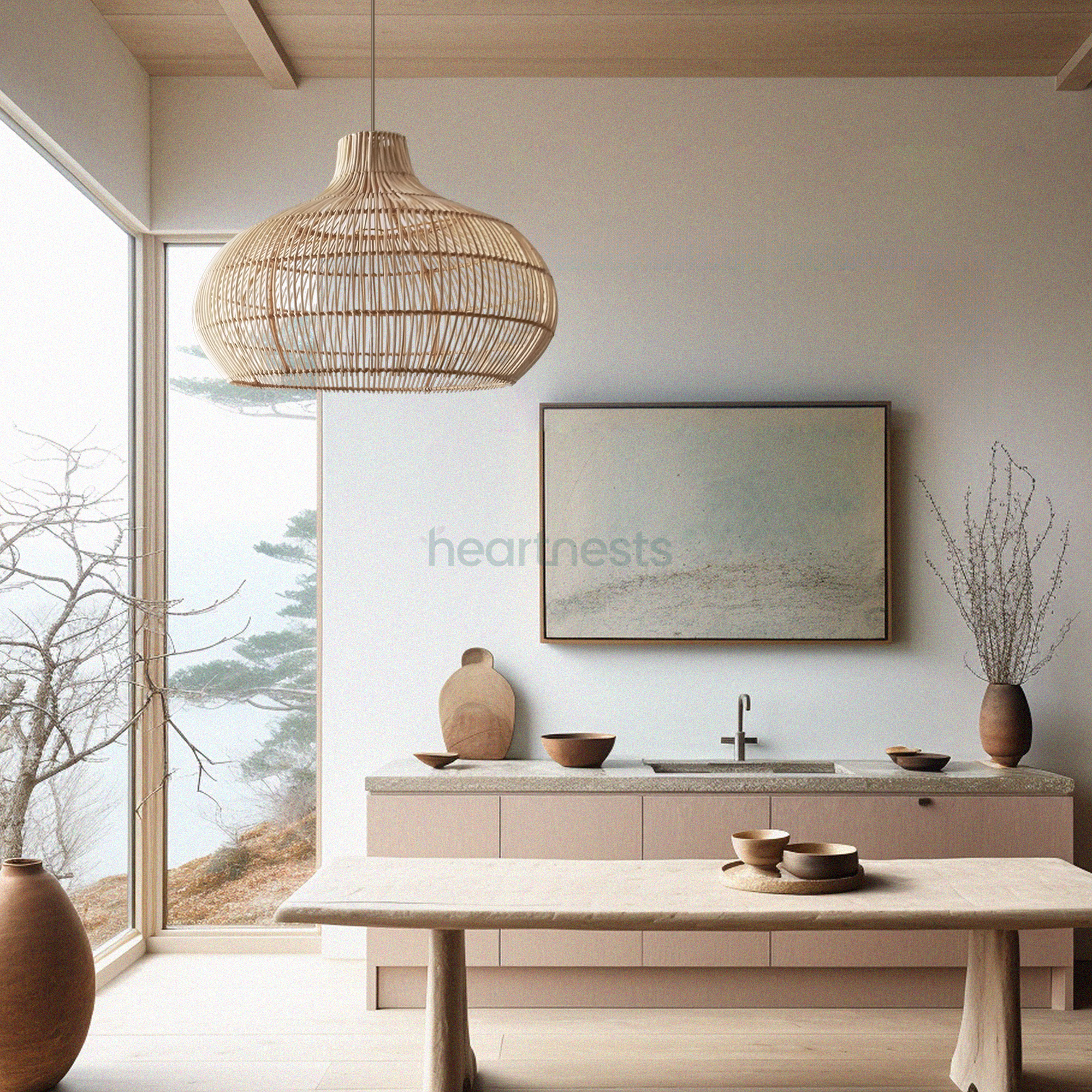 heartnests – wholesale Chandelier/hanging light – Santa Barbara Rattan Chandelier8