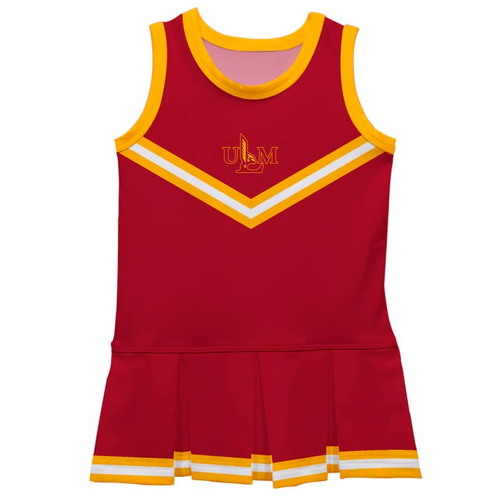Vive La Fete - Wholesale Dress - Kids - Louisiana Monroe Warhawks ULM Maroon Cheerleader Dress