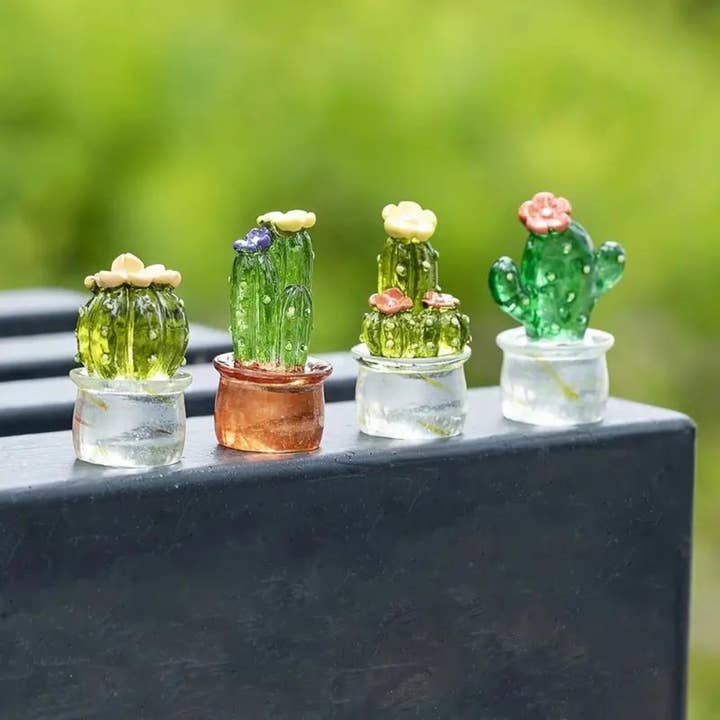 Moderny - Wholesale Decorative Figurine - Miniature Cactus Statue (4 pcs)