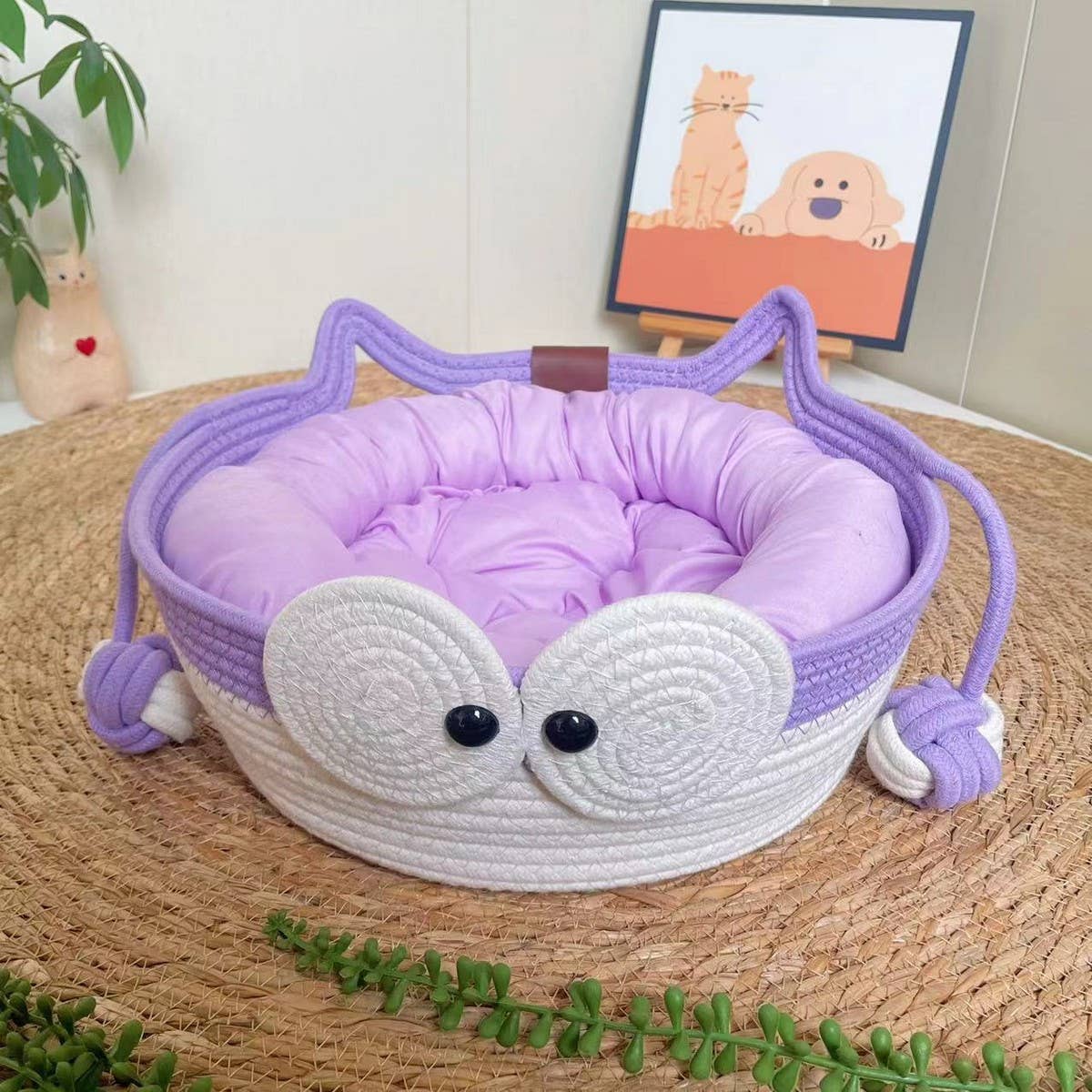 PAWPAWwholesale - Wholesale Pet Bed - Cat - Woven Cat House with Toy Ball for All Seasons_CWMM656117