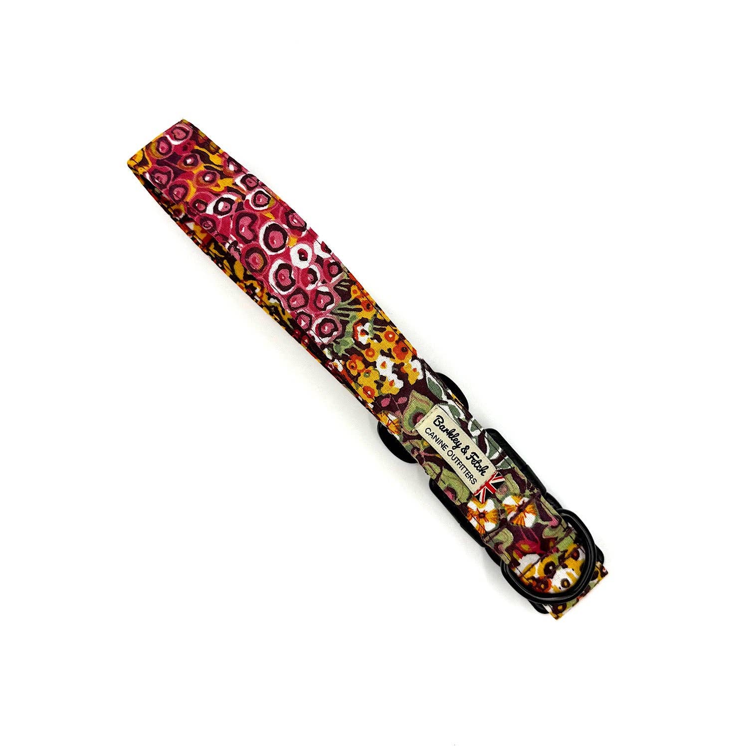 Barkley and Fetch – wholesale Pet collar – Dog – Orange Ditsy Floral Print Dog Collar2