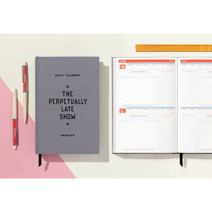 Chronicle Books - Wholesale Planner - Brass Monkey The Perpetually Late Show Undated Standard Planner