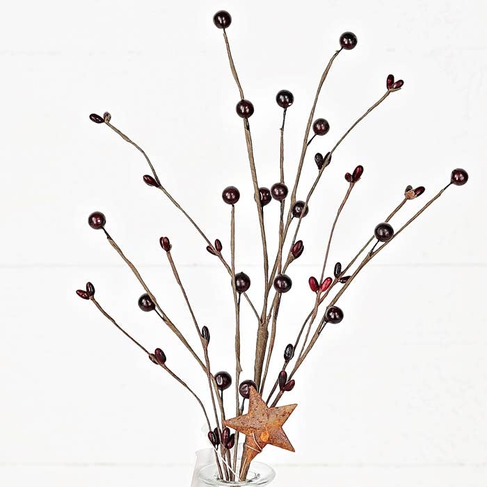 Impressive Enterprises, Inc. - Wholesale Artificial Flowers - ISB50606- 12in Primitive BG Berry Pick- 24/144pcs1