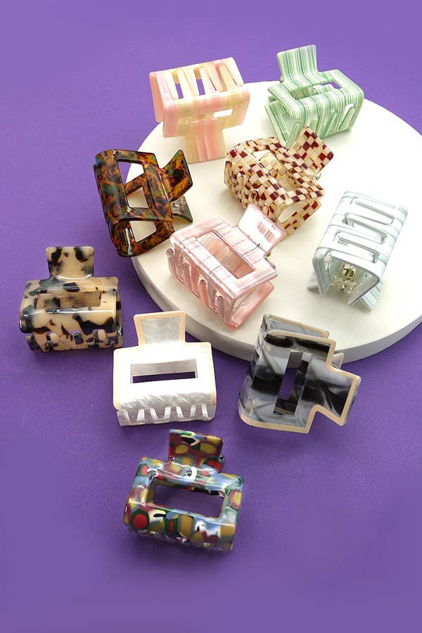 JOSSLYN by wall to wall - Vendita all'ingrosso Fermaglio per capelli - Donna - Mollette per capelli quadrate moderne in cellulosa | 40H49015