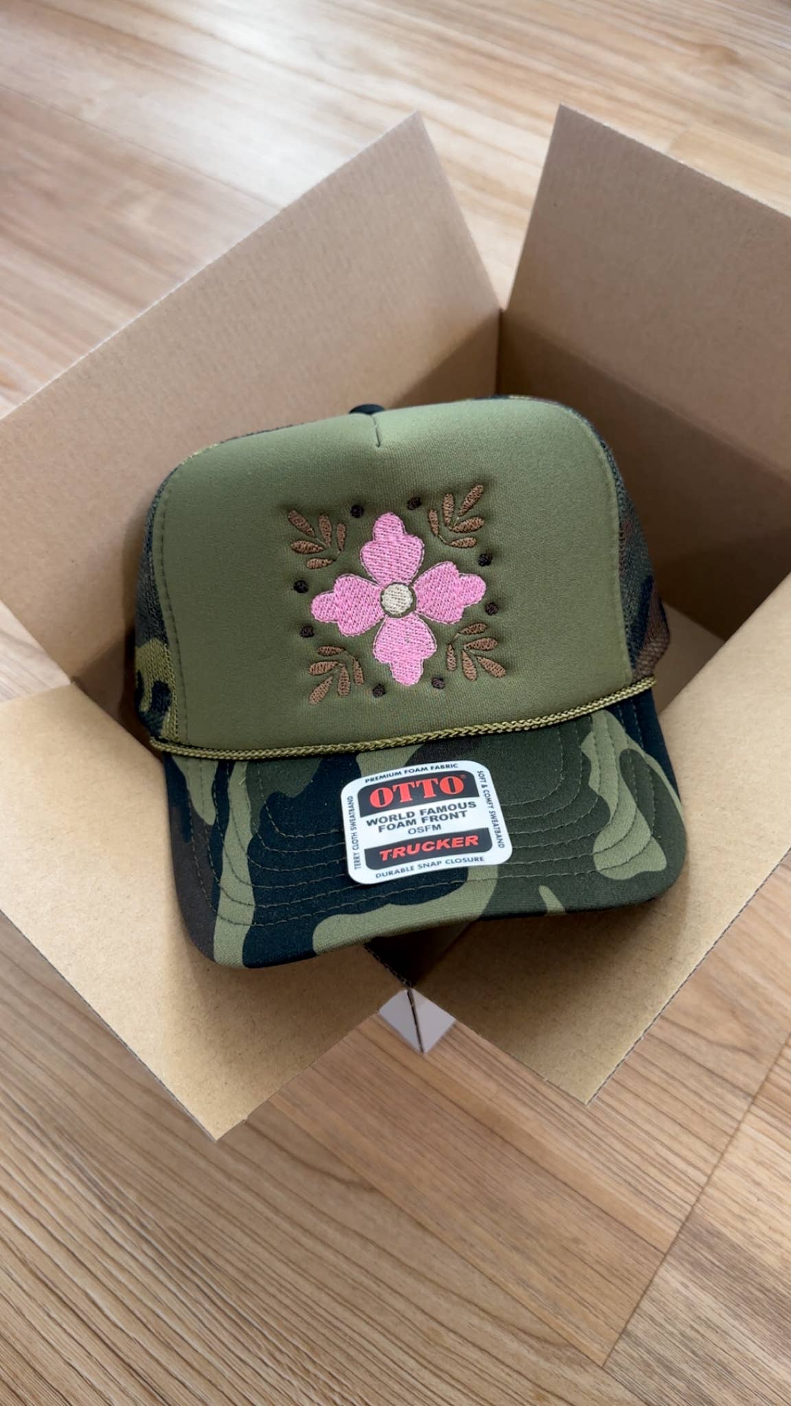 Hartland Goods - Wholesale Trucker Hat - Women's - Western Flower Hat - Camo