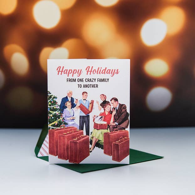 Mod Lounge Paper Company - Wholesale Christmas Card - Crazy Family Christmas Funny Mid Century Greeting Card1