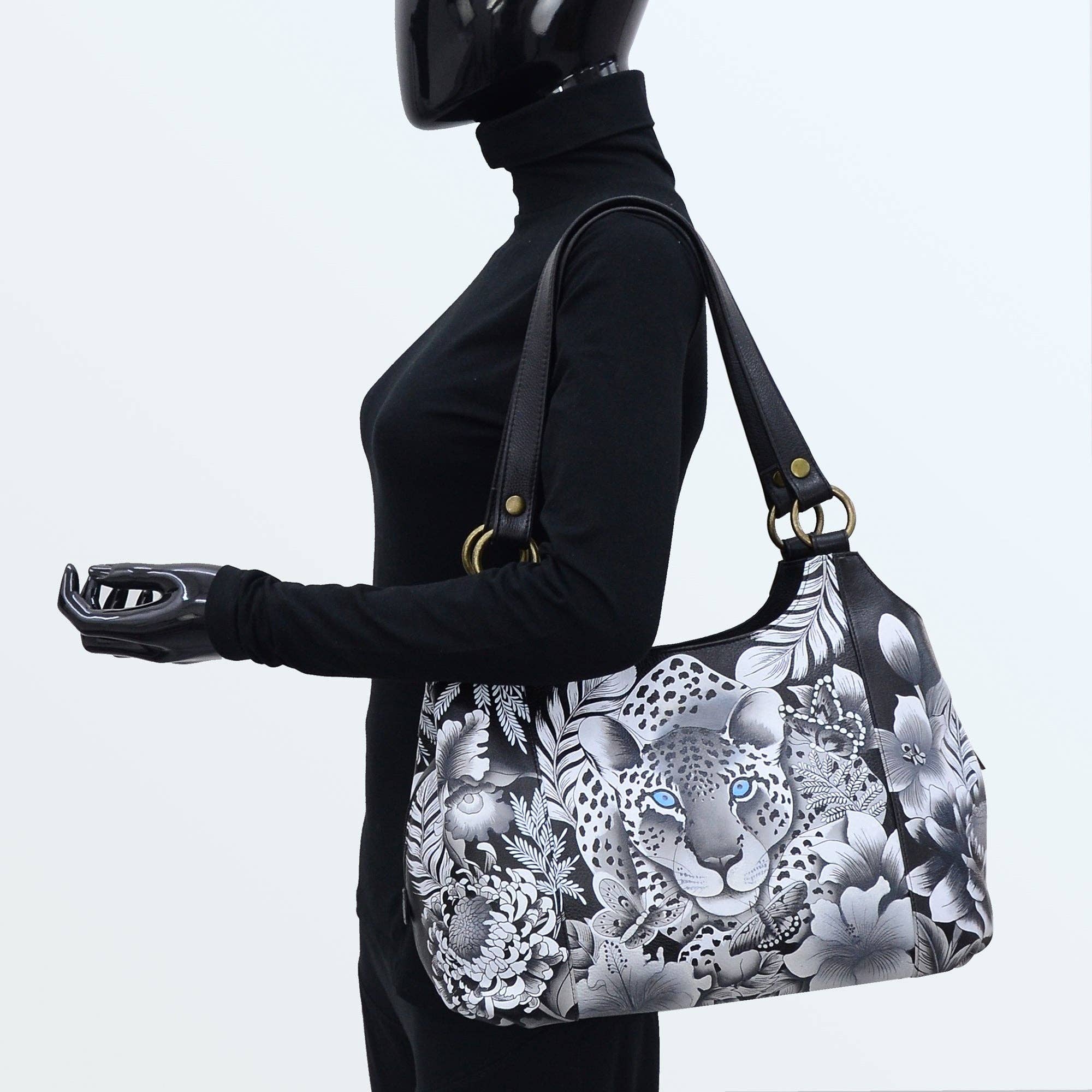 Anuschka | Vanya Lara (USA) - Wholesale Satchel - Women's - Hand-Painted Leather Triple Compartment Large Satchel - 6525