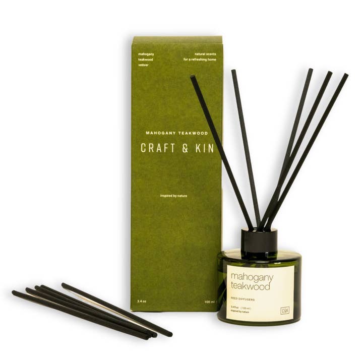 Craft & Kin - Wholesale Reed Diffuser - Green Glass Reed Diffuser15