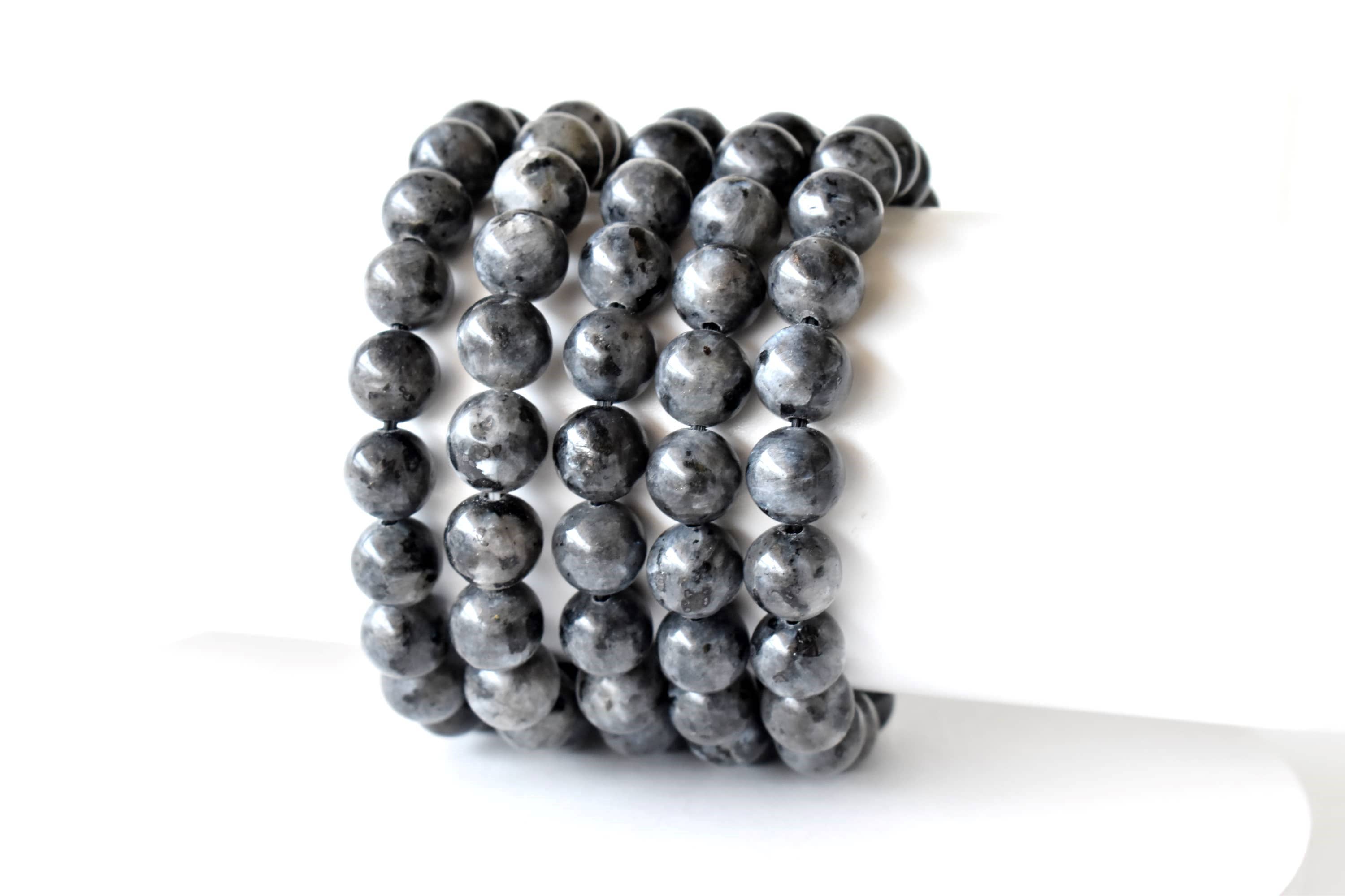 Soothing Crystals - Vendita all'ingrosso Bracciale con perline - Braccialetto guarigione in labradorite nera | Bracciale di pietre preziose0