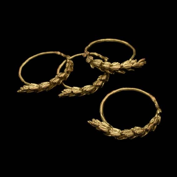 Wheat Napkin Rings for wholesale by Michael Michaud Table Art