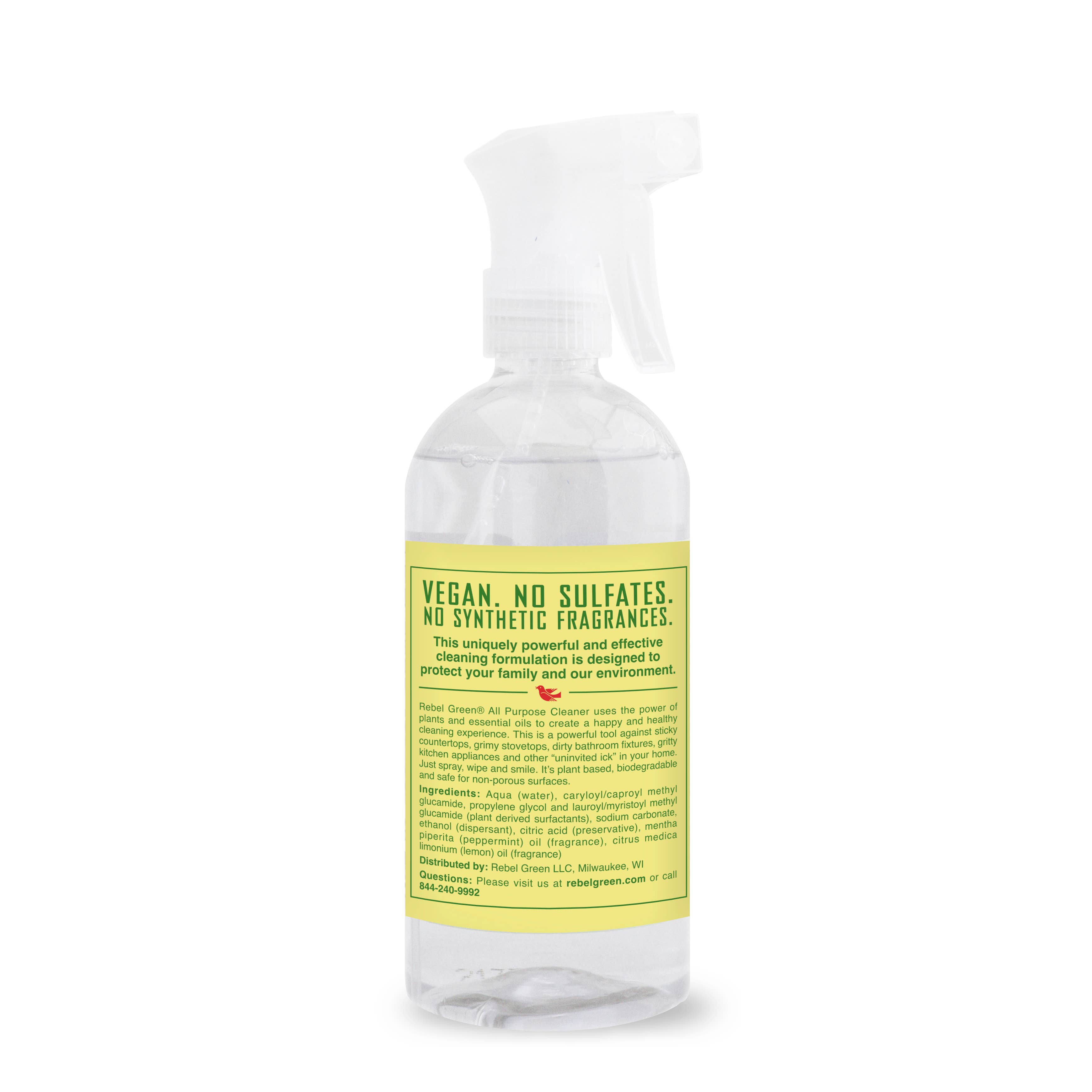 Rebel Green - Vente Spray de nettoyage multi-usage - Spray tout usage à la menthe poivrée et au citron 16 oz (unité)1