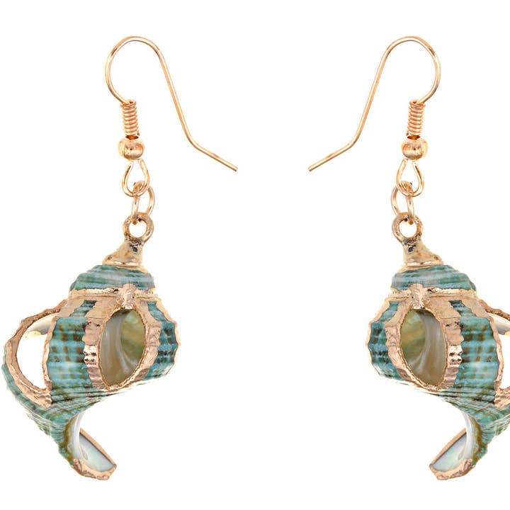 Multicolor Ocean Seashell Mermaid Sea Witch Dangle Earrings for wholesale by AK Brand