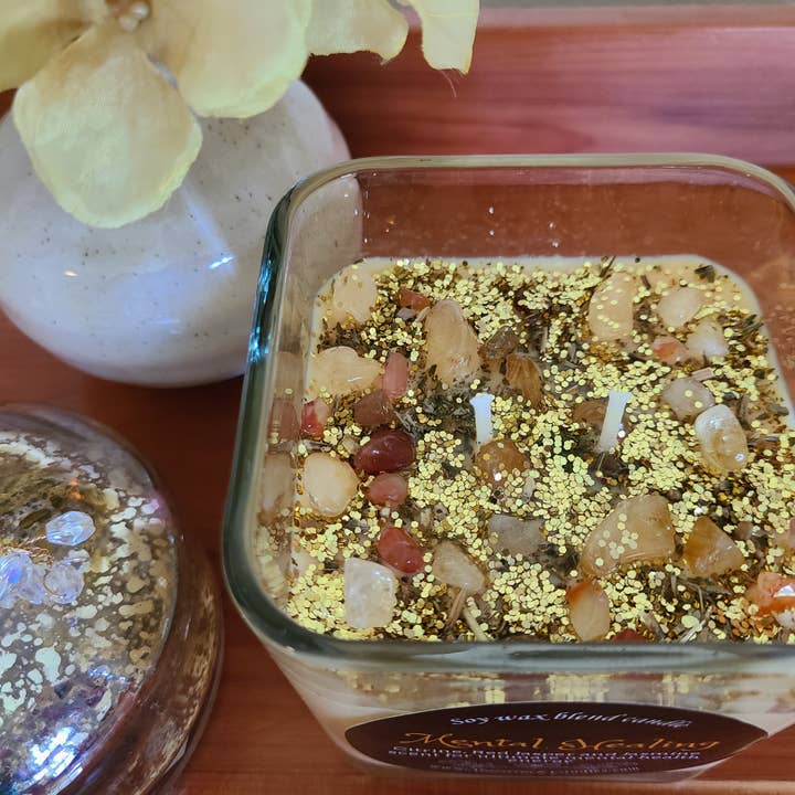 Starstruck Candles - Wholesale Jar/Filled Candle - Mental Healing Crystal Intention Candle1