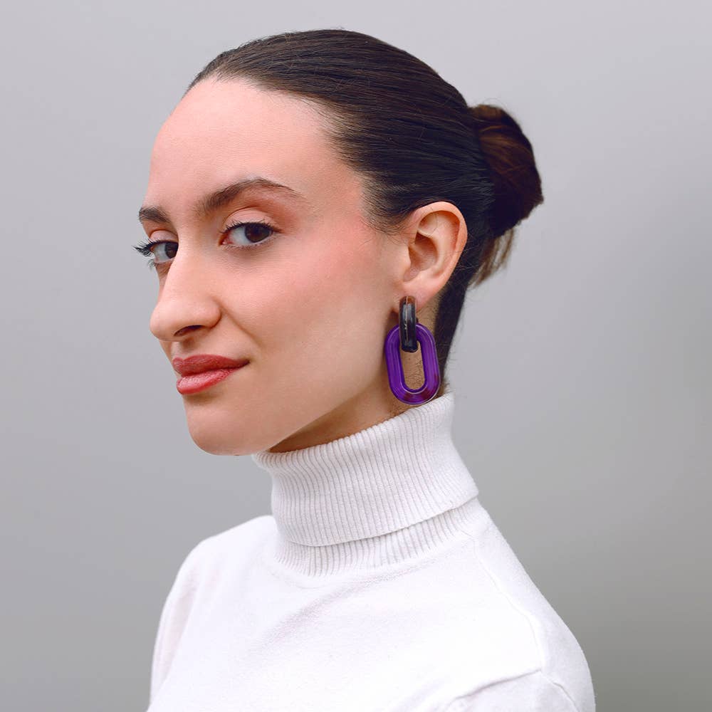 Sonata – Engroshandel Klik-smykker – Hængende Øreringe Harpiksringe1