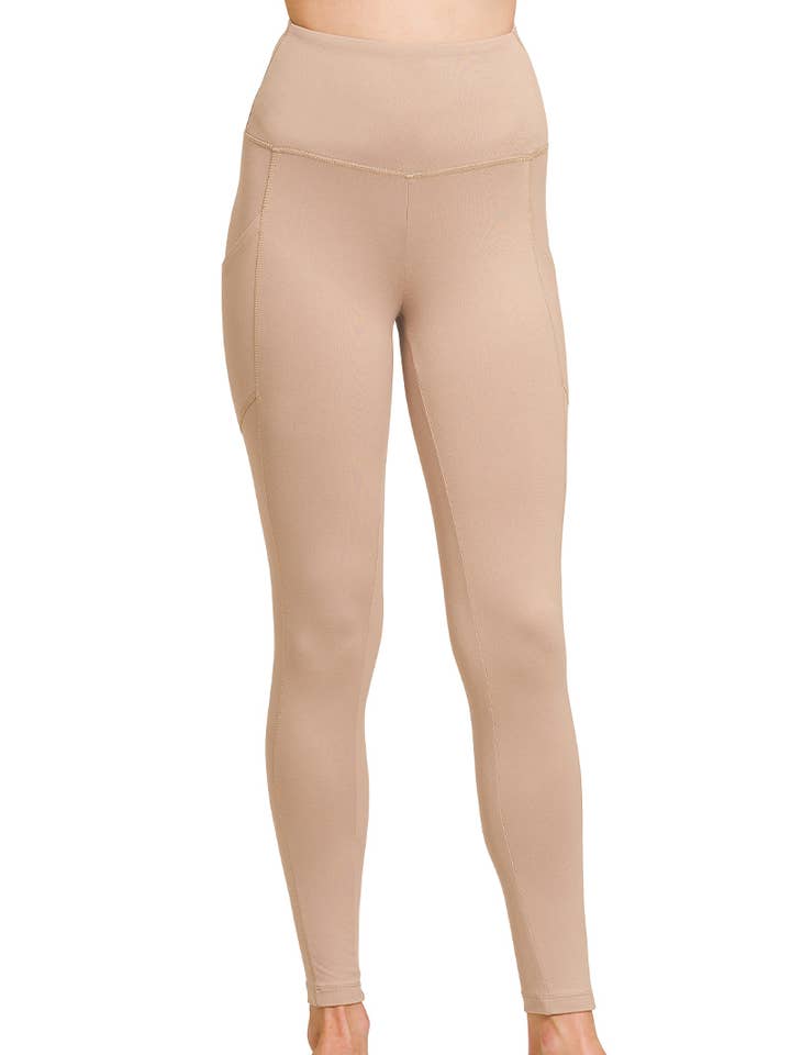 Brushed Microfiber Full Length Leggings for wholesale by Vanilla Monkey