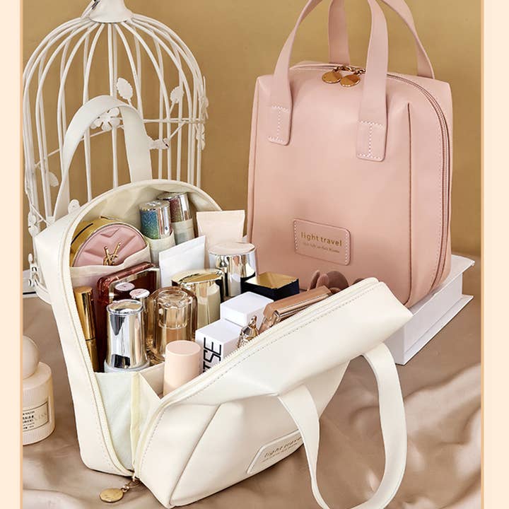 Wholesalesir - Wholesale Makeup Storage Box - PU Handheld Large Capacity Travel Portable Cosmetics Storage