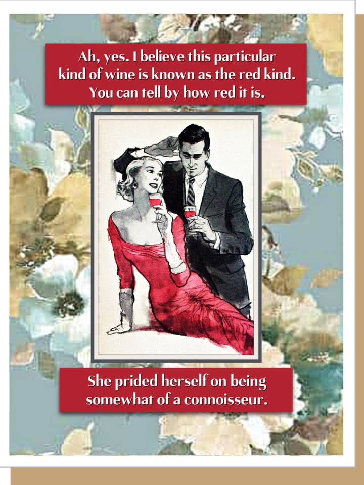 Red Wine - Everyday Card for wholesale by Ümlaut Brooklyn