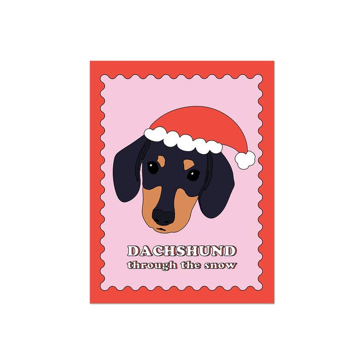 Party Mountain Paper co. - Wholesale Christmas Card - Dachshund Through The Snow | Last Chance
