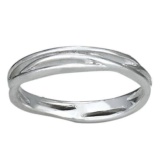 Twisted Sterling Silver Band Ring for wholesale by Tiger Mountain Jewelry