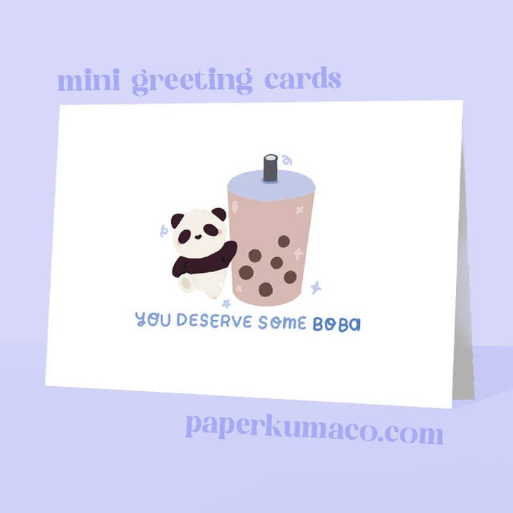 du förtjänar lite boba gratulationskort för wholesale av Paperkumaco