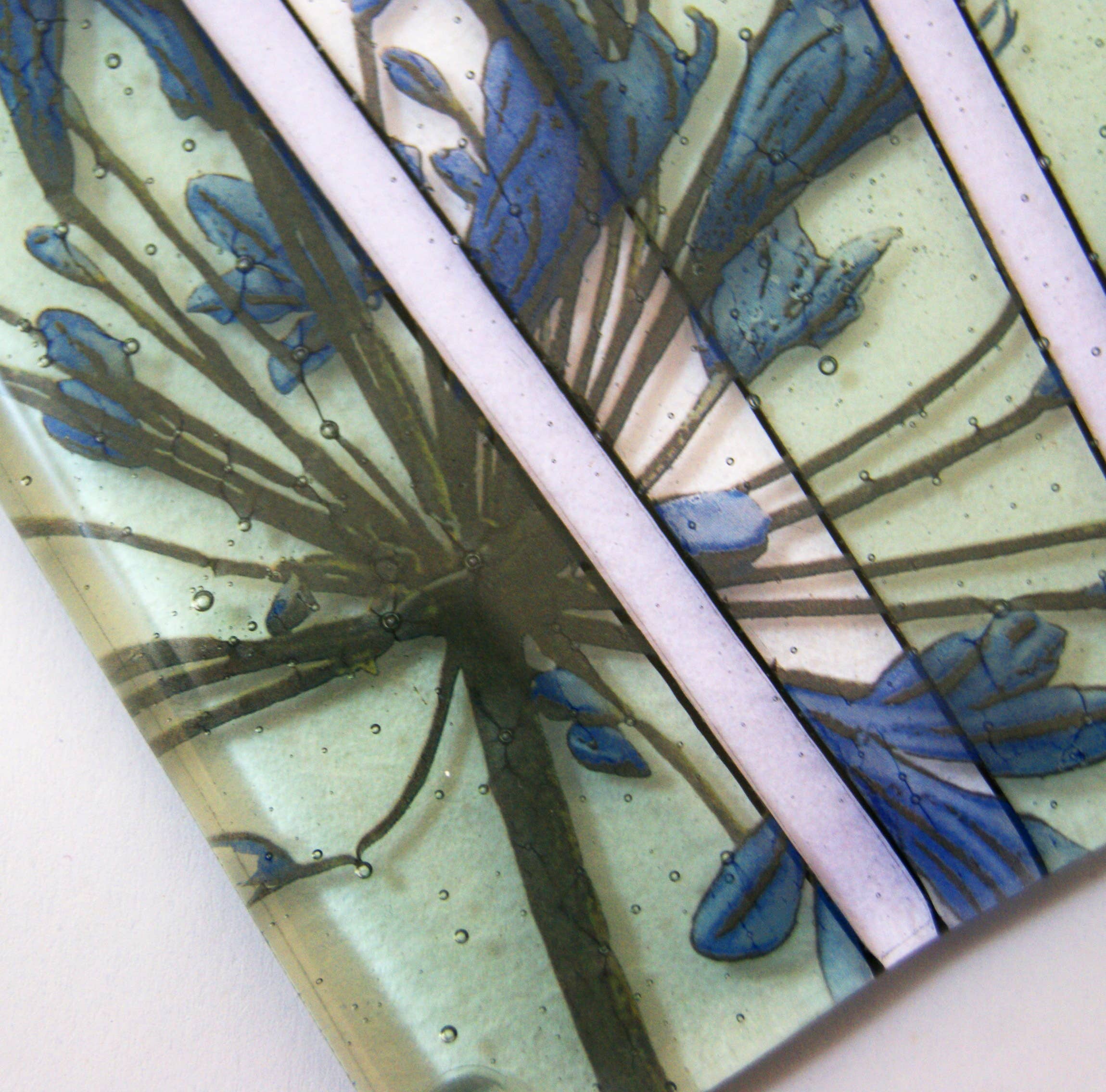 NAOMI SINGER GLASS DESIGN – wholesale Coasters – Fused Glass Coaster - Agapanthus Collection1