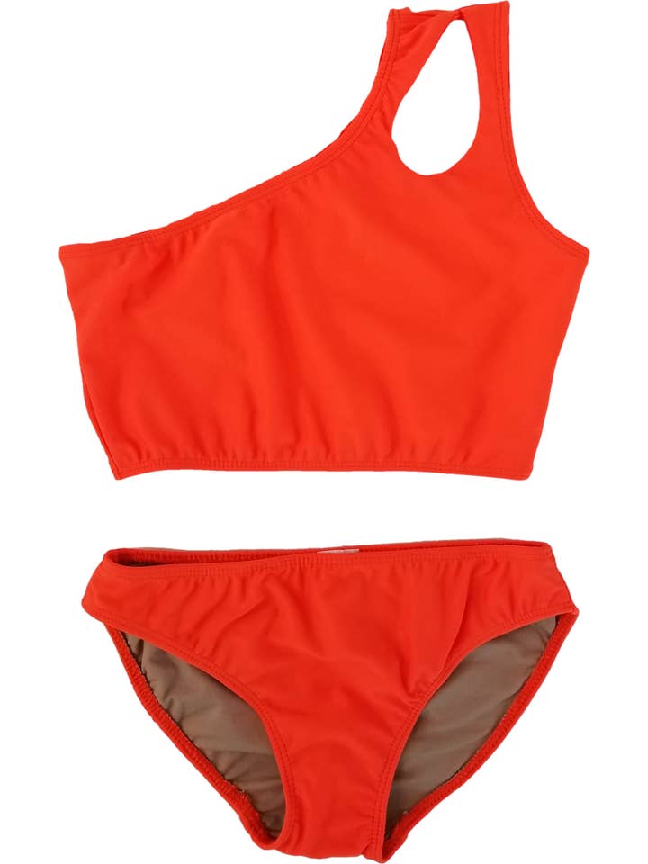 Cheryl Creations Kids - Wholesale Two Piece Swimsuit - Kids - Girl's Two Piece One Shoulder Bathing Suit10