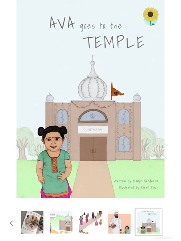 'Ava Goes To The Temple' Childrens Gurdwara Educational Book for wholesale by Ava’s Accessory Box