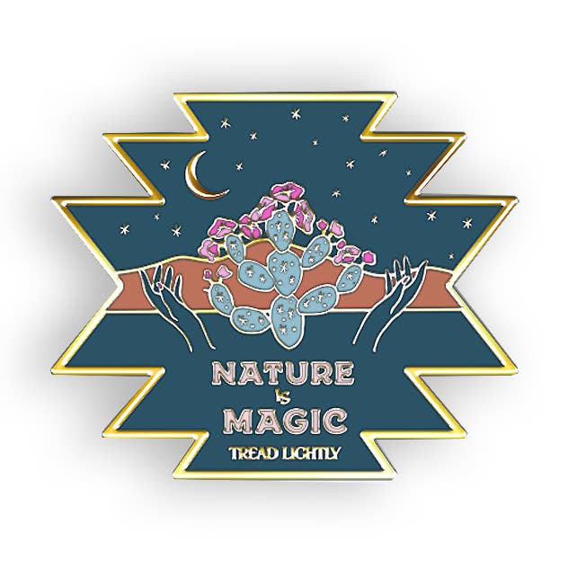 Nature Is Magic Enamel Pin for wholesale by Antiquaria