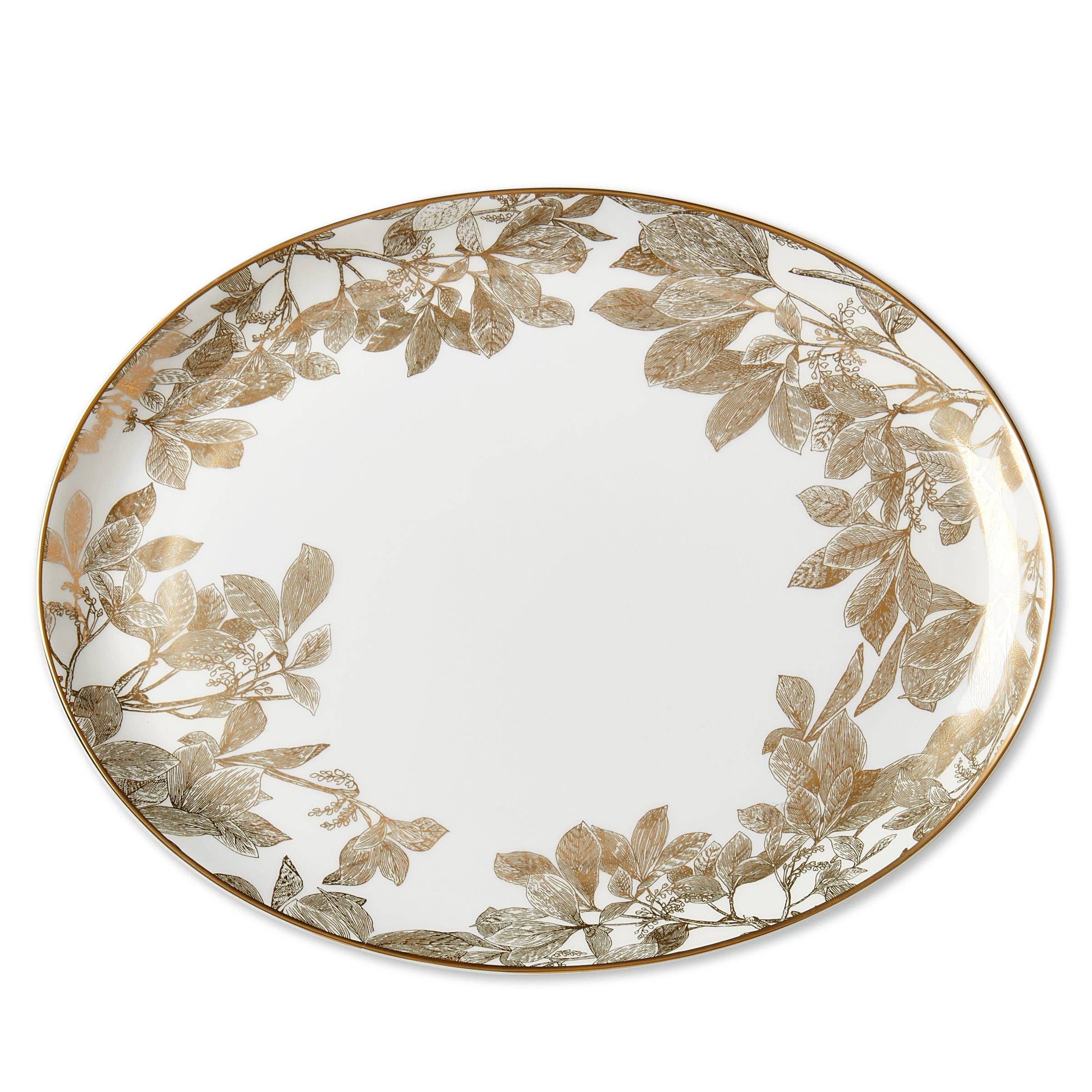Caskata - Wholesale Platter - Arbor Large Coupe Oval Platter Gold0