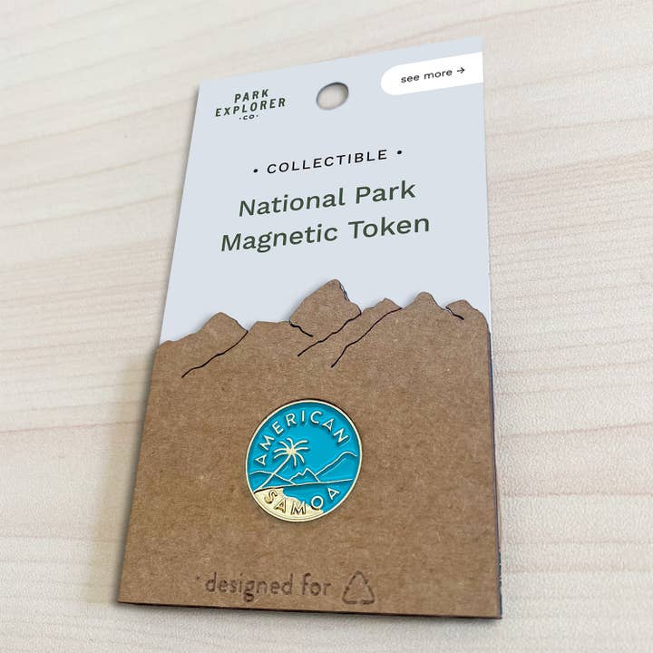 American Samoa National Park Enamel Magnet for wholesale by Park Explorer Co.