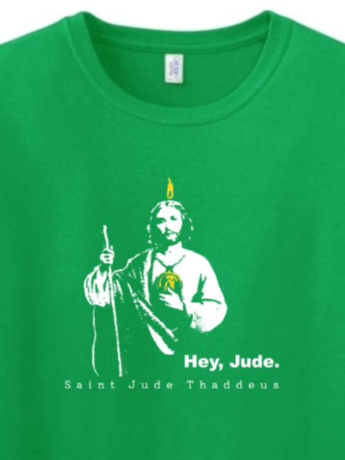 Hey, Jude - St. Jude Adult T-Shirt for wholesale by Sock Religious