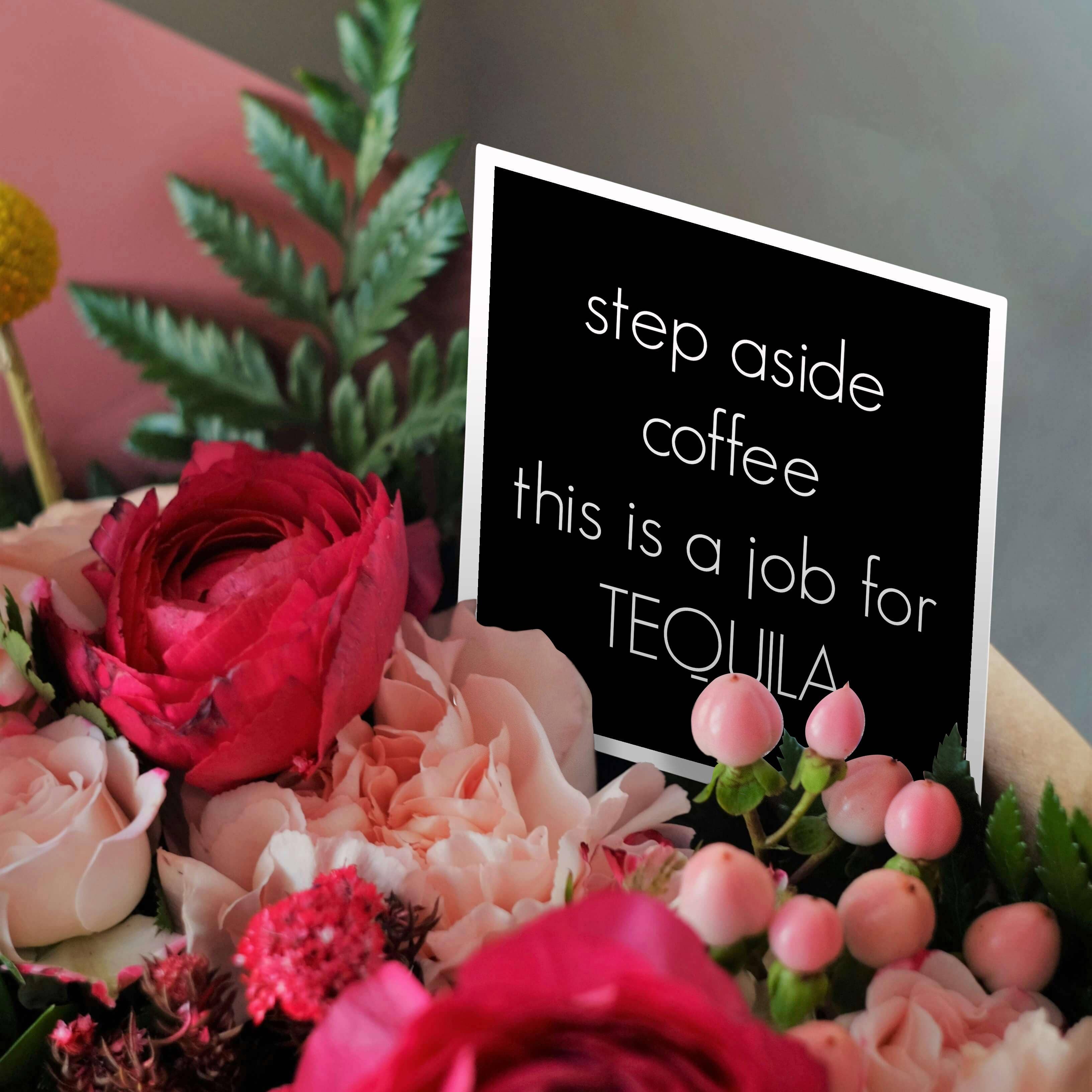 3dRose - Wholesale Everyday Greeting Card - 3dRose, step aside coffee this is a job for Tequila, Greeting Card2