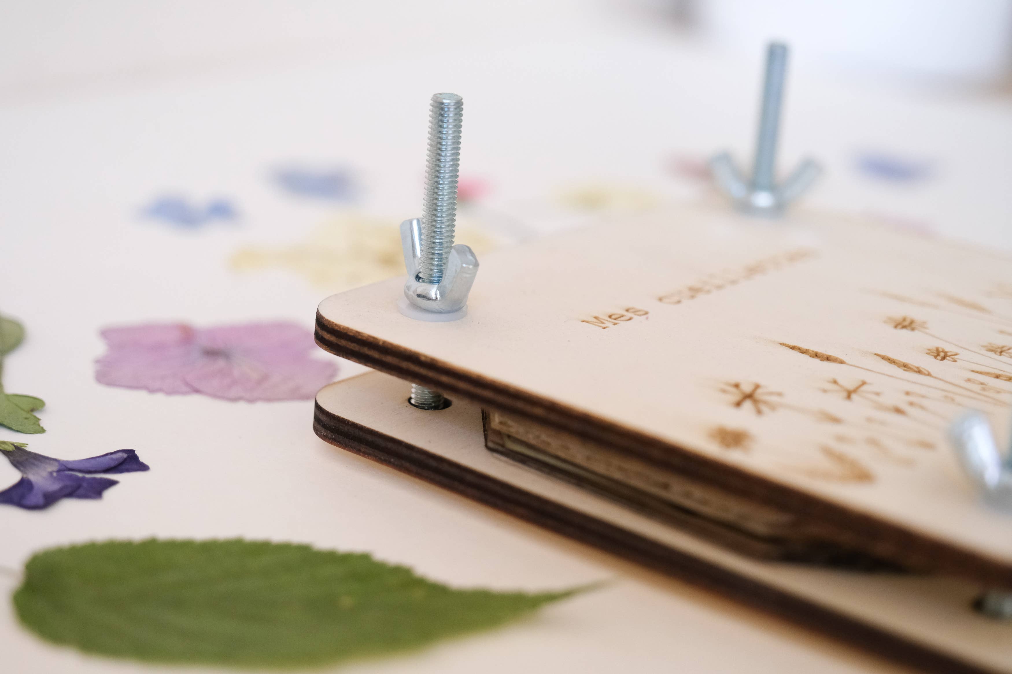 L'Atelier des Epatants – Kit de artesanato DIY por atacado – Prensa pequena para flores com herbário de madeira6