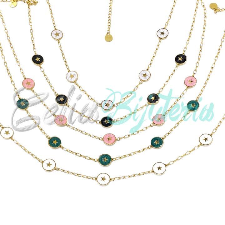 Steel Necklace - star for wholesale by Celli Biju