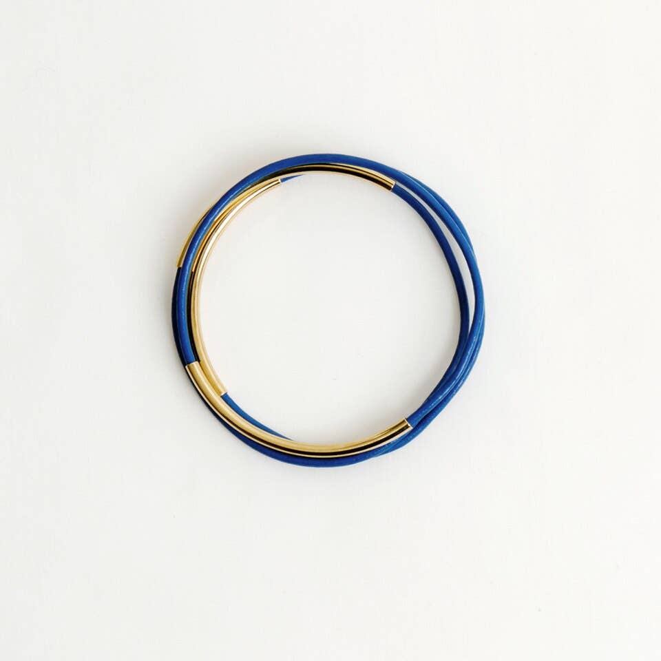 Altiplano - Wholesale Bangle Bracelet - Leather and Metal Bar Bangles0