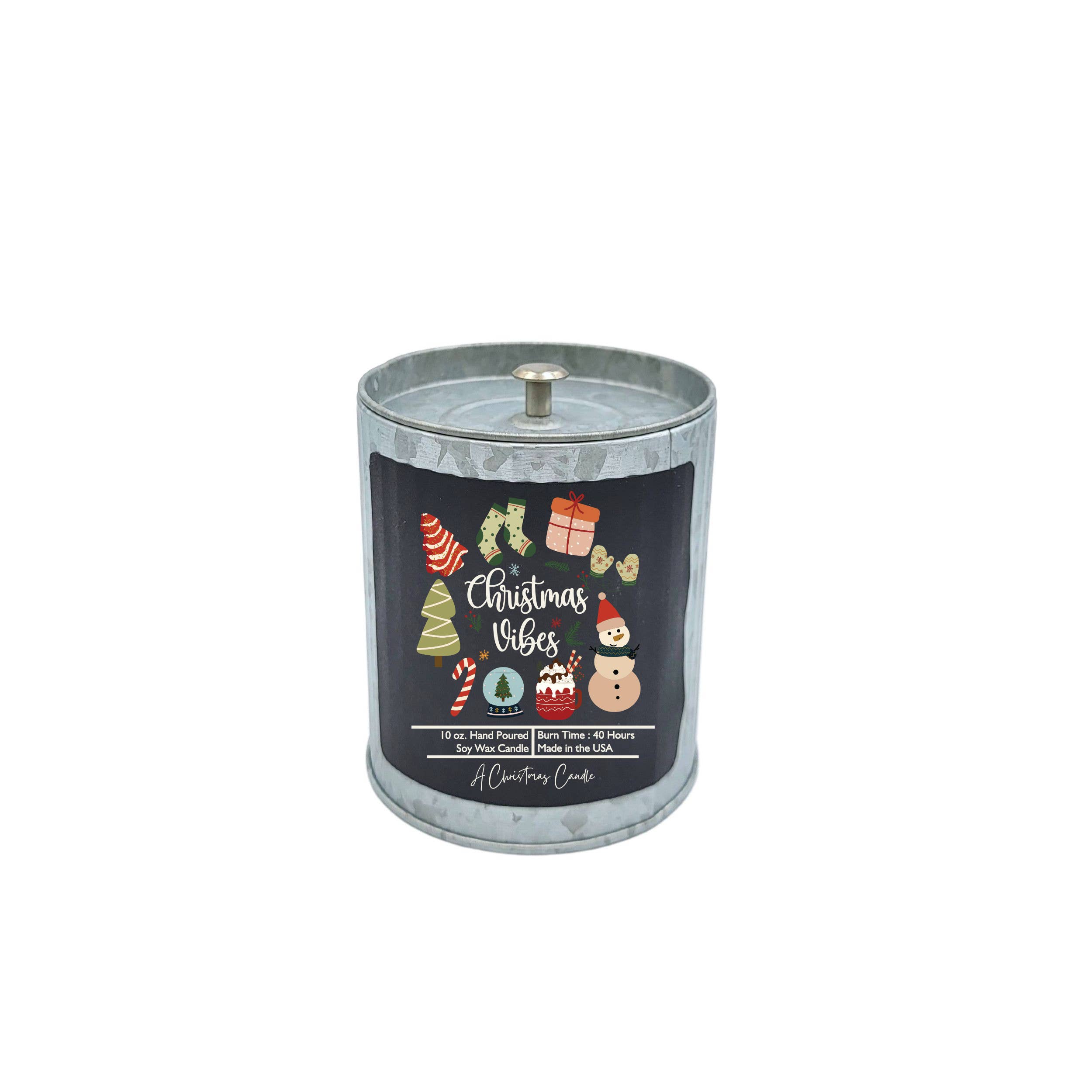Driftless Studios - Wholesale Jar/Filled Candle - Christmas Vibes - Soy Wax Candle - Rustic Christmas Candles3