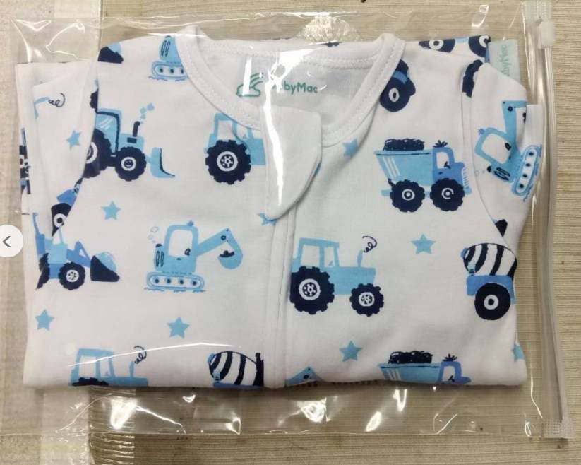 Camions Gigoteuse en coton bio avec motif véhicules en vente sur Faire12