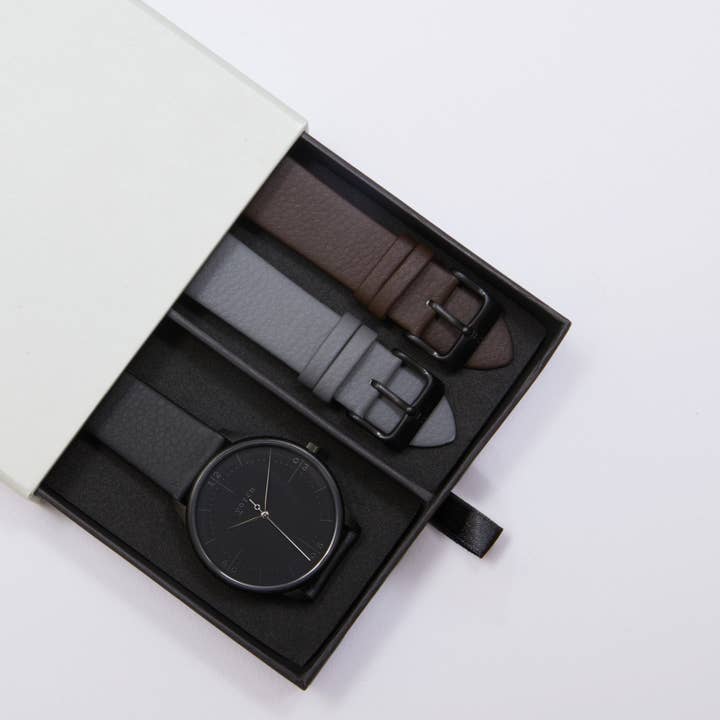 All Black Watch | Aalto Gift Set for wholesale by Votch